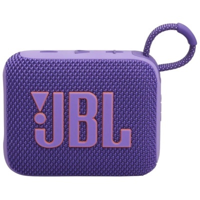 Coluna portátil roxa JBL com gancho para pendurar