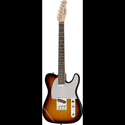 Guitarra elétrica sunburst com pickguard prateado