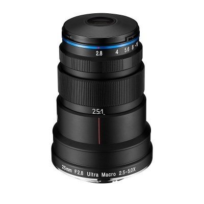 Lente de câmera fotográfica preta para macro 25mm F2.8 Ultra Macro