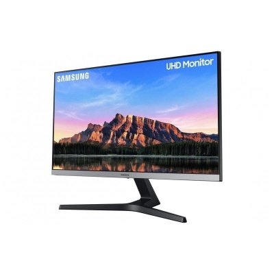 Monitor Samsung UHD com ecrã plano e suporte em V