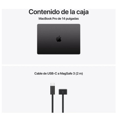 Conteúdo da caixa MacBook Pro e cabo USB-C a MagSafe 3
