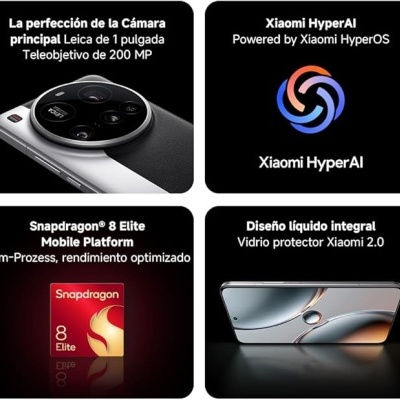 Imagens promocionais com câmara Leica, Xiaomi HyperAI, Snapdragon 8 Elite e vidro protetor Xiaomi 2.0