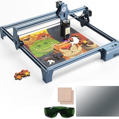 Máquina de gravação a laser com puzzle e acessórios
