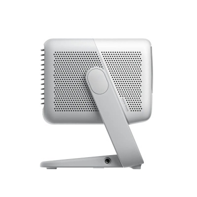 Suporte ajustável cinzento claro com perfurações para ventilação