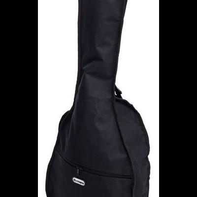 Estojo preto para guitarra ou violão em tecido com bolso frontal