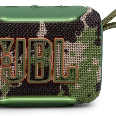 Coluna portátil JBL camuflada verde e preta