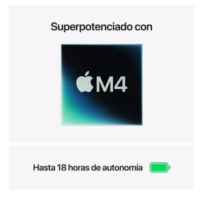 Texto espanhol sobre chip Apple M4 e autonomia de bateria