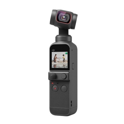 Câmara DJI Osmo Pocket preta com ecrã tátil e lente estabilizada