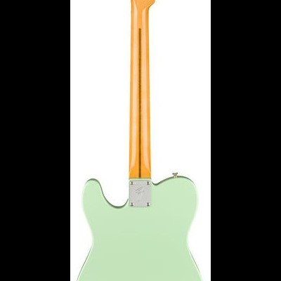 Guitarra elétrica verde claro vista de trás