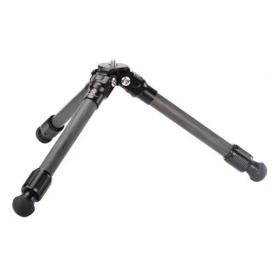 Tripé de duas pernas ajustáveis em preto e cinzento com pés em borracha