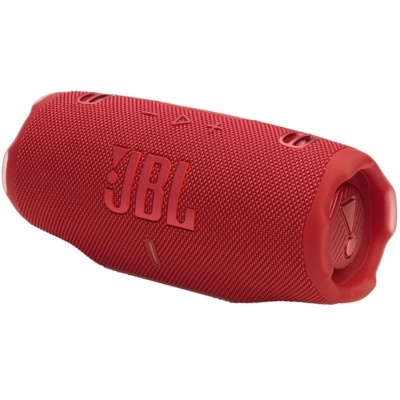 Coluna de som portátil JBL vermelha com textura em malha