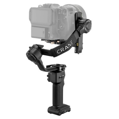 Gimbal estabilizador preto para câmera com marca CRANE