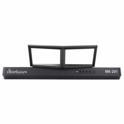 Leitor de código de barras Startone MK-201 preto com suporte e botões