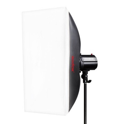 Softbox de iluminação fotográfica Godox retangular com tecido branco translúcido