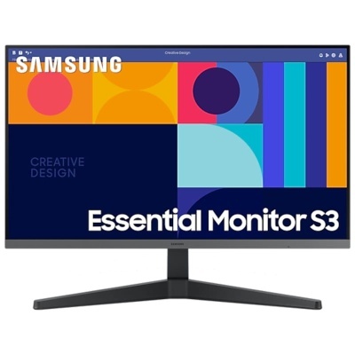 Monitor Samsung Essential Monitor S3 com ecrã panorâmico e design preto