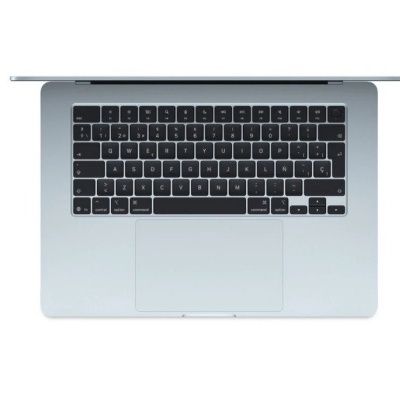 Portátil prateado com teclado preto e teclas brancas