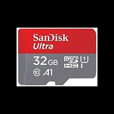 Cartão de memória microSD SanDisk Ultra 32GB vermelho e cinza