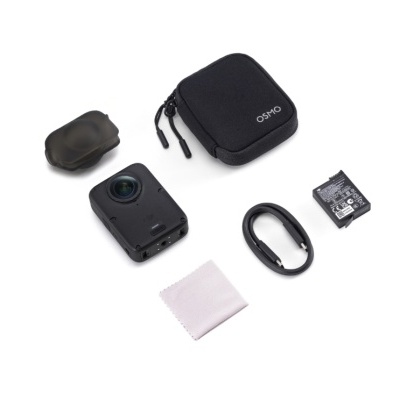 Conjunto de acessórios para câmera Osmo com estojo preto e cabo USB