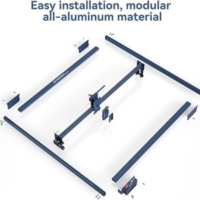 Componentes modulares de alumínio azul para instalação