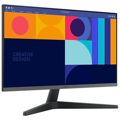 Monitor de computador Samsung com gráficos coloridos no ecrã
