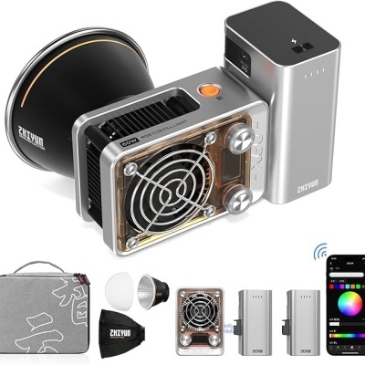 Máquina de filmagem ZHIYUN com componentes e aplicação móvel