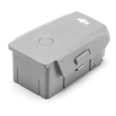 Bateria DJI cinza com botão circular e indicador lateral