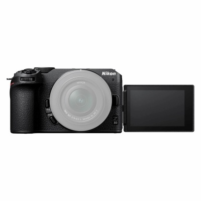 Máquina fotográfica digital Nikon Z30 com lente ecrã LCD articulado