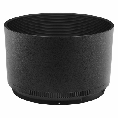 Para-sol cilíndrico preto para câmera com textura lisa