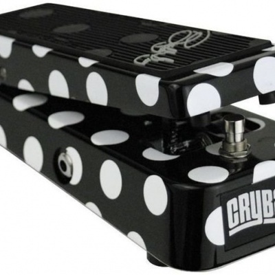 Pedal Cry Baby preto com bolinhas brancas para guitarra