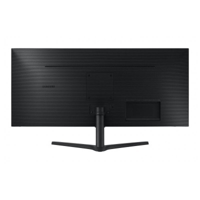 Monitor Samsung preto visto de trás com suporte em T