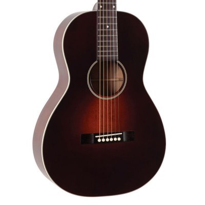 Violão acústico castanho escuro de seis cordas