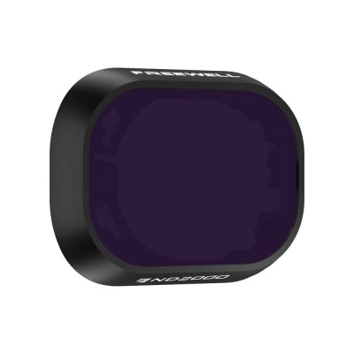 Filtro para câmara com moldura preta e área central azul escuro