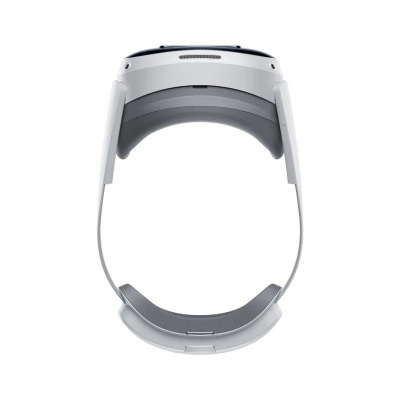 Dispositivo de realidade virtual branco visto de cima