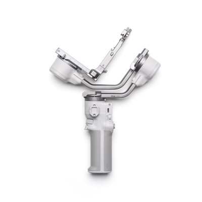 Estabilizador de mão para câmara branco e cinzento sobre fundo branco