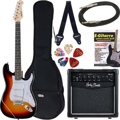 Conjunto completo de guitarra elétrica com acessórios