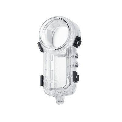 Estojo de proteção transparente para câmera de ação com fechos pretos