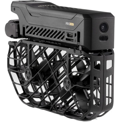 dispositivo tecnológico preto com hélices protegidas e inscrição PROMAX