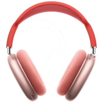 Auscultadores rosa e vermelho com almofadas almofadadas