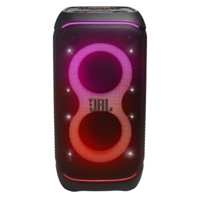 Coluna de som portátil JBL com iluminação LED em forma de figure oito