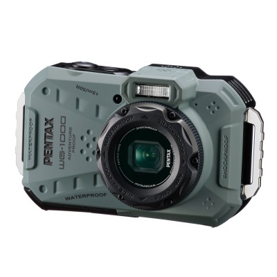 Câmara digital Pentax WG-1100 à prova de água cinza e preto