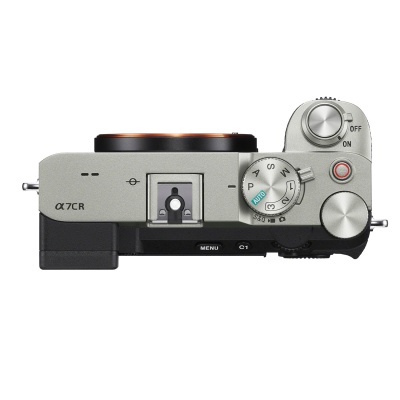 Câmera Sony α7CR vista de cima sem lente