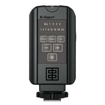 Dispositivo preto EL-Skyport com ecrã digital e botões