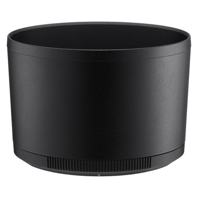 Recipiente cilíndrico preto com aparência mate