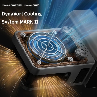 Sistema de refrigeração DynaVort Cooling System MARK II com ventilador e grelha metálica