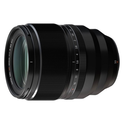 Lente de câmera preta com marcações de abertura e números