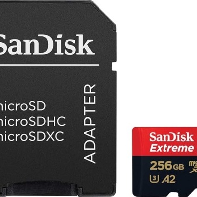 Cartão microSD SanDisk Extreme PRO 256GB com adaptador microSD preto