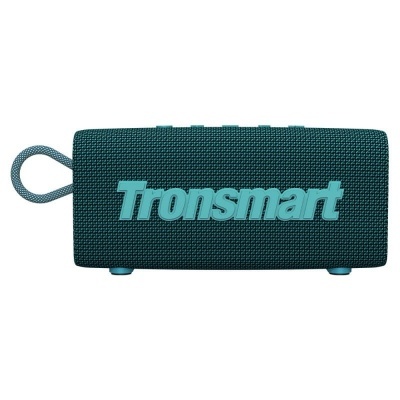 Coluna de som portátil azul Tronsmart com malha e alça lateral