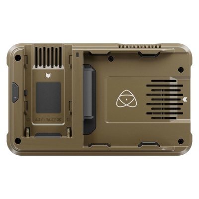 Carregador portátil castanho com ventoinhas e compartimento para bateria