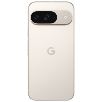 Smartphone Google Pixel branco fosco com duas câmaras e logótipo G