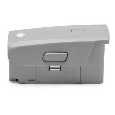 Bateria cinzenta para drone DJI com botão e logótipo branco